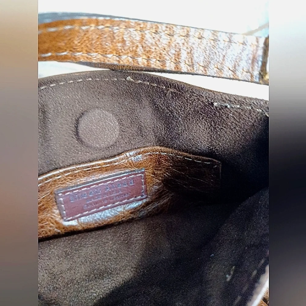 Streets Ahead Beaded & Fringed Italian Leather Boho Crossbody Made in US…